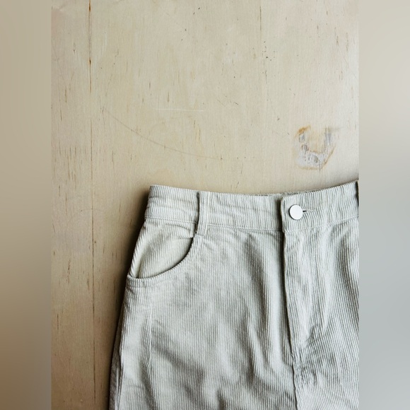 Cream Corduroy Pants - Picture 2 of 5